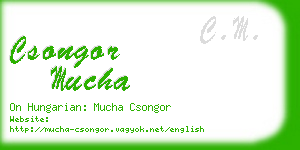 csongor mucha business card